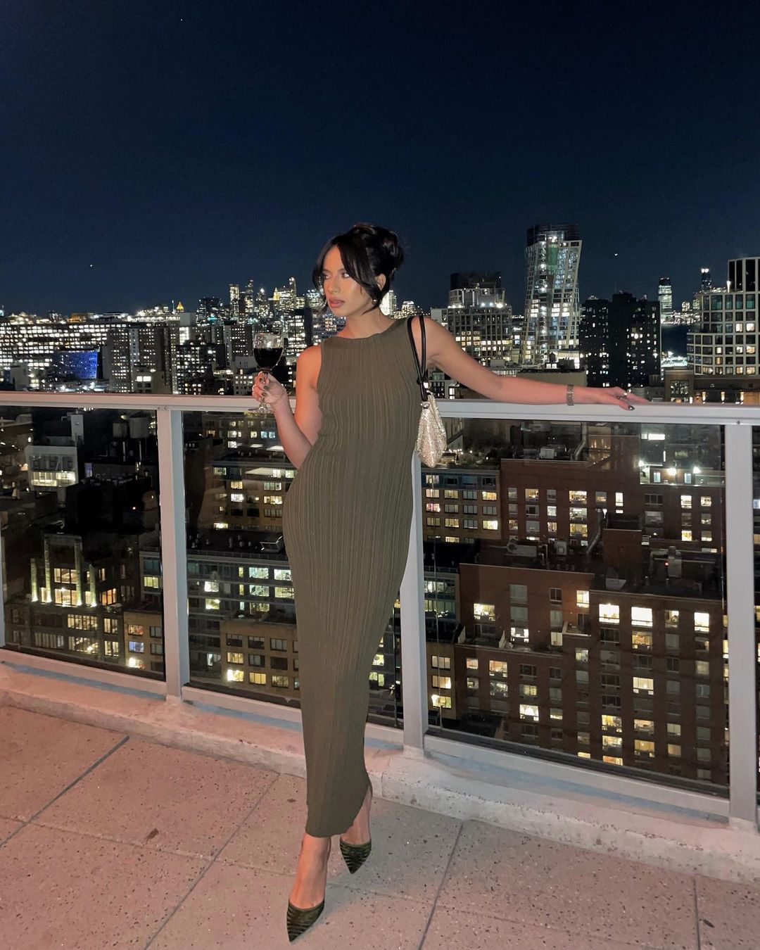 Covering Yarn Slimming Sleeveless Knitted Maxi Dress Casual Waist Tight Messy Sunken Stripe Maxi Dress Women