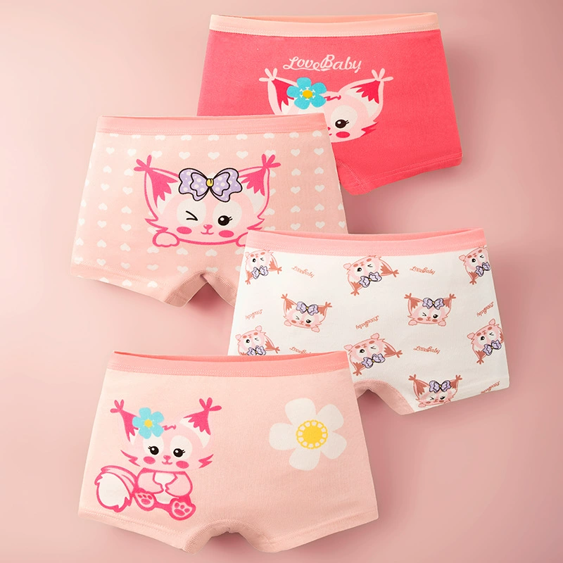 Children's Cotton Underwear Shorts, Kids Boxer Briefs, Cute Prints, Sizes S–3XL