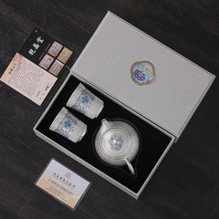西施壶鎏银一壶两杯茶具套装镀银功夫茶具礼物高档节日伴手礼