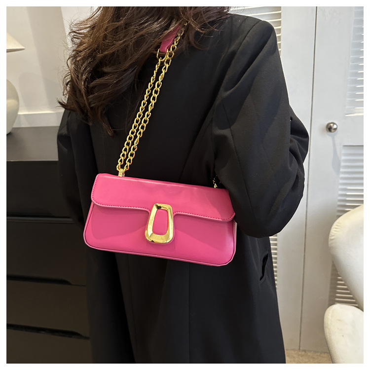 280g Weight Synthetic Leather Lining Material Magnetic Buckle Closure Type Single Shoulder Strap Strap Type Shoulder Bag, Crossbody Bag Bags Type Daily Occasion Pu Leather Material Solid Color Pattern All Seasons Season Women's Gender Streetwear Style Square Shape Medium Size Women's Medium Pu Leather Solid Color Streetwear Square Magnetic Buckle Shoulder Bag Crossbody Bag 19