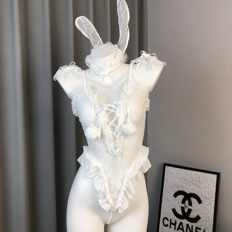 Gardenia sexy underwear bunny cute lace one-piece slim perspective suspenders suit wholesale 8012 Gardenia sexy underwear bunny cute lace one-piece slim perspective suspenders suit wholesale 8012