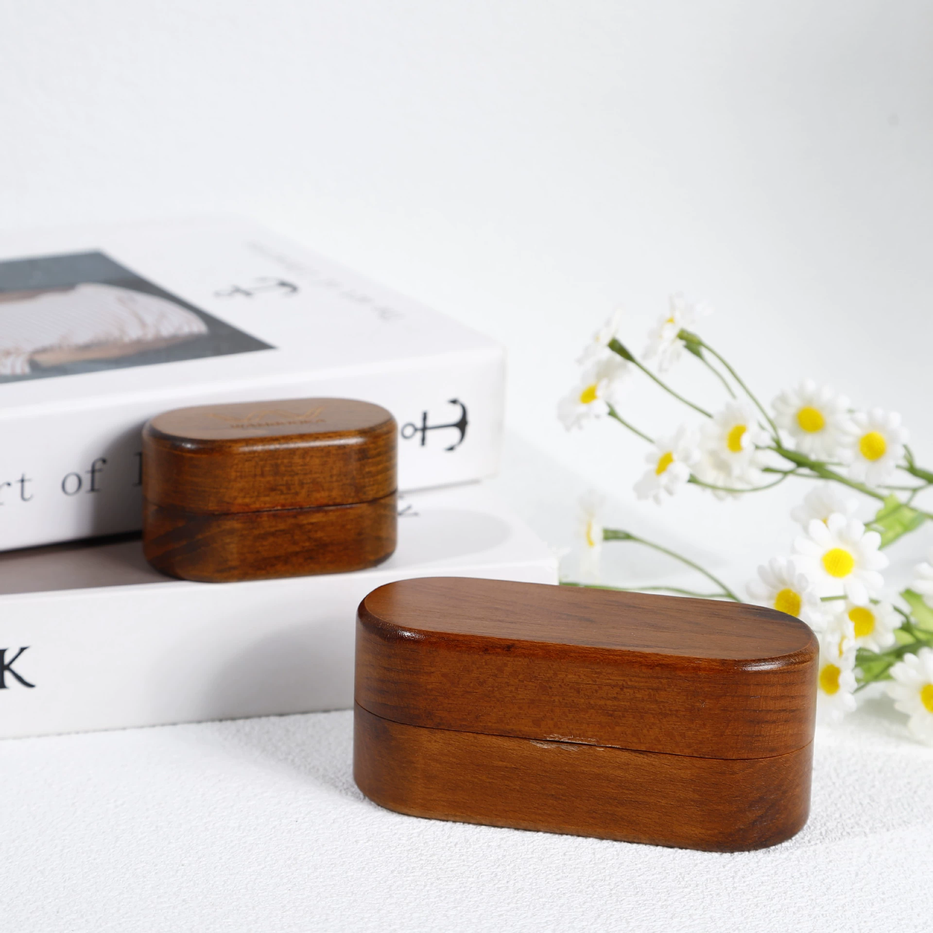 Фабрика Оптовая Деревянные Ювелирные Изделия Первый Ящик Для Хранения Твердая Деревянная Флип Шкатулка Для Ювелирных Изделий Портативный Браслет Ящик Для Хранения Кольца