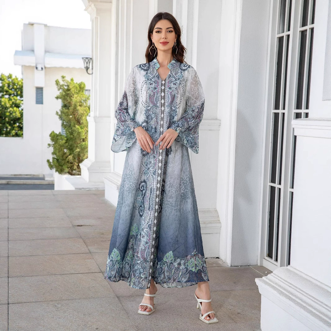 Хит продаж на Amazon: мусульманское платье из шифона с камнями, в стиле арабской Саудовской Аравии, абайя.