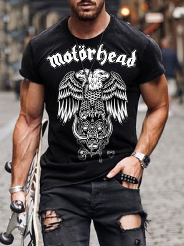 2025 Fashion 3D Printed Short-Sleeve T-Shirt with Round Neck for Men, Digital 3D Letter Pattern, Trendy Men's Clothing