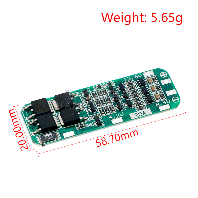 3 Strings of 11.1V 12V 12.6V 18650 Lithium Battery Charging Protection Boards Capable of Starting an Electric Drill with 20A Current