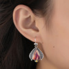 Cross -border Lagine Lace Lace Agate Stone Earrings European and American Popular Creative Triangle Drop Swing Ear