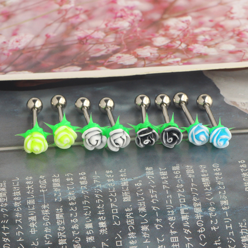 Pointed titanium steel lip stud product view