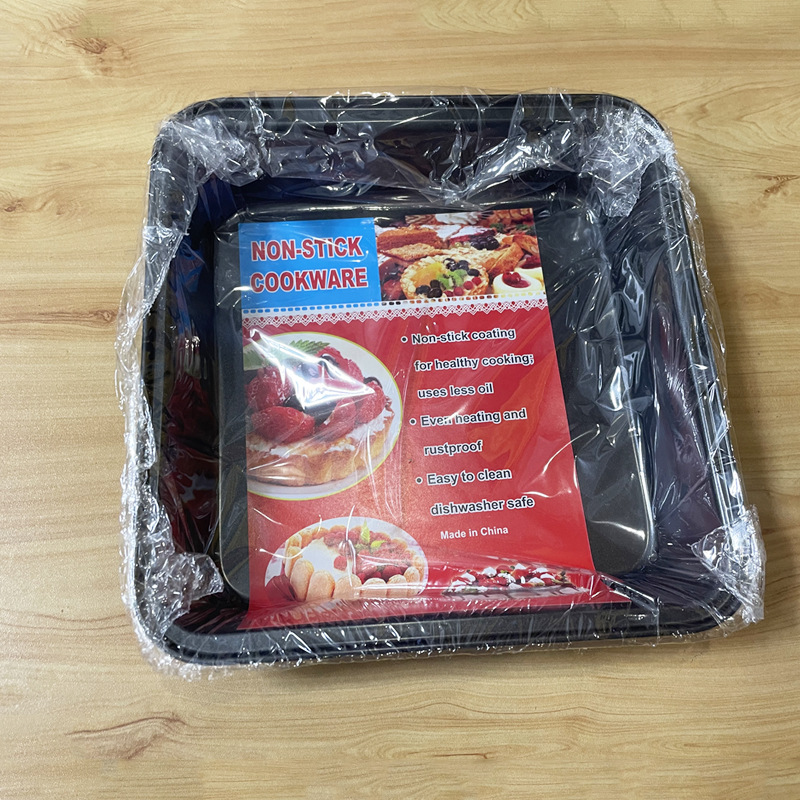 烘焙烤盤0.4mm正方形不沾碳鋼加厚雪花酥蛋糕模具烘焙模具批發