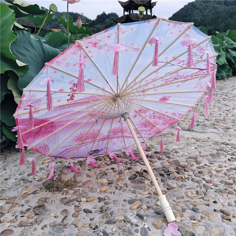 복숭아 꽃 섬 꽃잎 우산