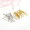 Accessory handmade stainless steel, golden beading needle, 0.5-0.6mm, 13-50mm, wholesale