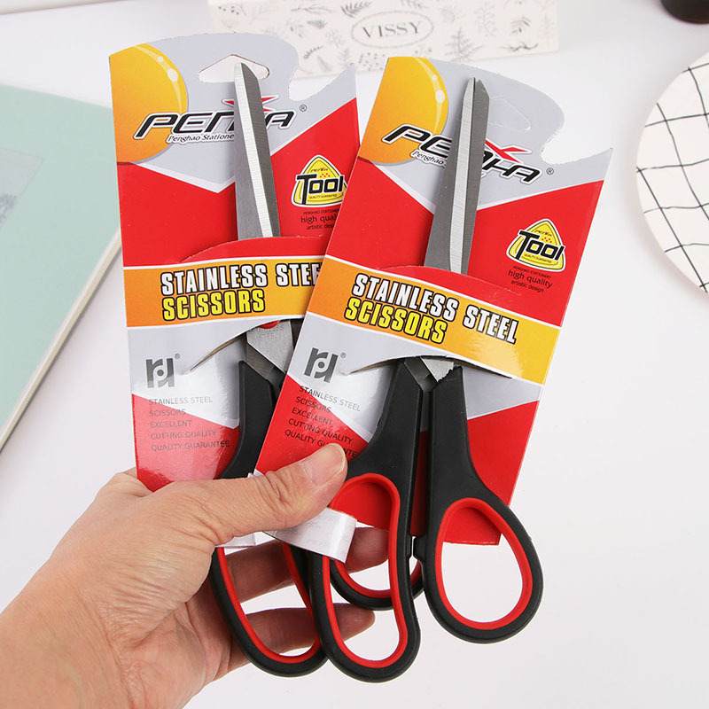 Tijeras DE OFICINA DE ACERO INOXIDABLE grande tarjeta colgante cortador de papel hecho a mano al por mayor tijeras para el hogar