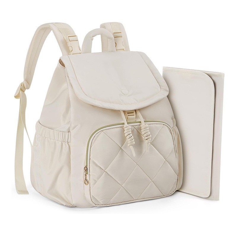 Amazon New Quilted Diaper Bag Backpack Small Baby Bag Lightweight Mini Travel Diaper Backpack with Insulated Mouth