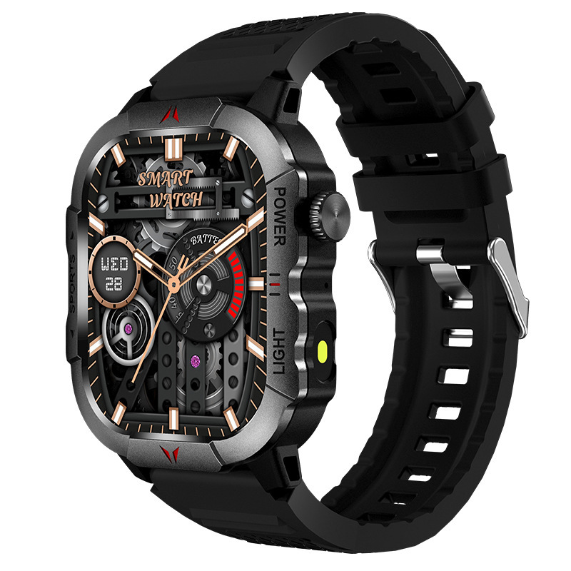 Large Screen Bluetooth Smartwatch 2.01' Waterproof Pedometer Heart Rate Monitor LED Light Outdoor Sports Tracker_voghion.com