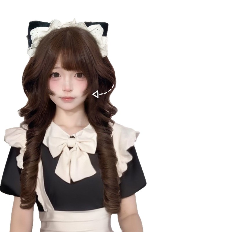 【小熊奈奈】元泱假发日系水母卷公主头短鬓角甜美Lolita头套假发|undefined