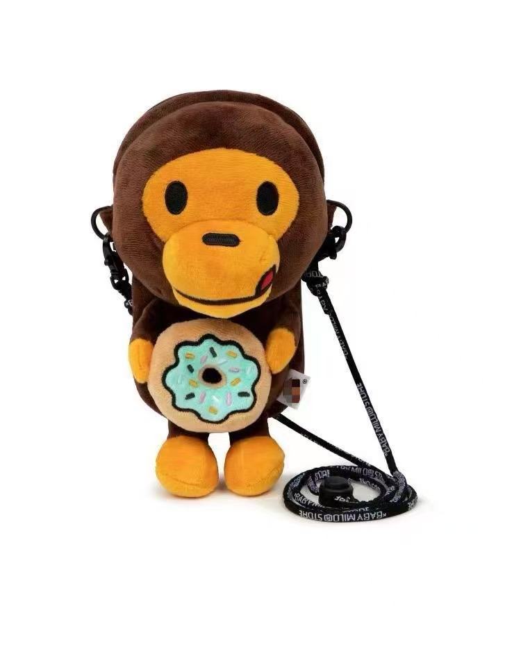 Japón marca de moda bapex Milo mono niño hombro oblicuo bolso para teléfonos móviles bolso para teléfonos móviles camuflado cartón calle
