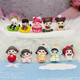 Zoraa Baomei Baking Fruit Modified Doll Fruit Sister Cute Pieces DIY Keychain Punchable
