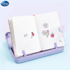 Disney stationery box tinplate multi-functional three-layer pencil box Frozen with reading bookshelf primary school student pencil box