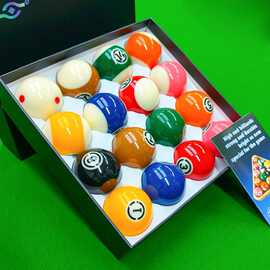 K4S黑八台球球子黑金刚tv水晶球桌球九球8号美式台球子用品大全配