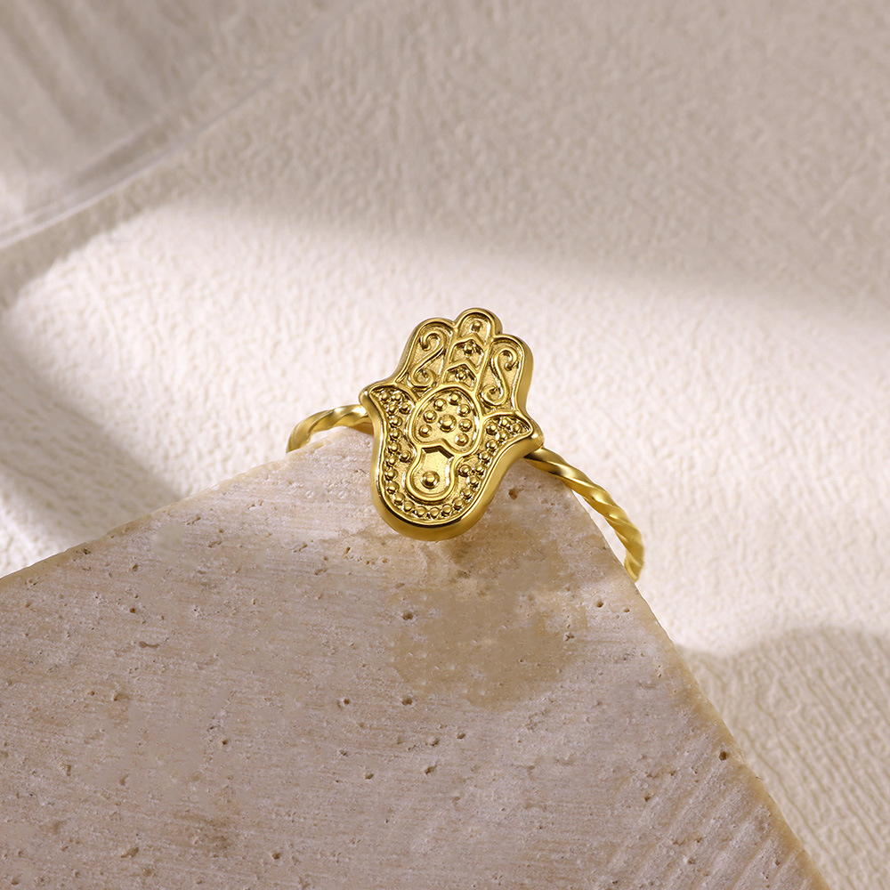 3g Weight 0.03µm-0.05µm Gold Plating Thickness PVD Coated Gold Plating Process Real Gold Plated Plating Material Open Rings Classification 1 Piece Quantity Holiday, Daily Occasion 304 Stainless Steel Material Flower Pattern All Seasons Season Women's Gender Vacation, Simple Style Style Waterproof Non Tarnish, Plating Craft PVD Coated Real Gold Plated Flower 304 Stainless Steel Vacation Simple Style Waterproof Non Tarnish Open Rings 3