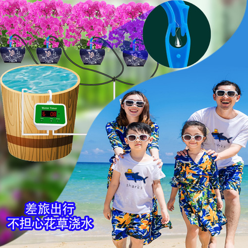 Intelligent timed and quantitative flower watering machine garden irrigation timed shower home automatic drip irrigation artifact lazy flower watering device