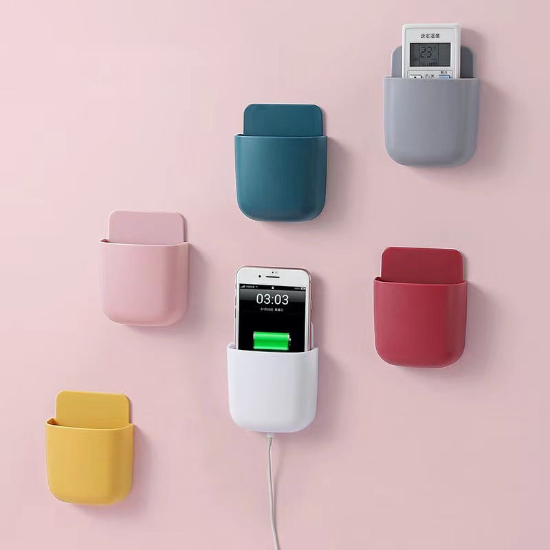 Wall-mounted living room TV air conditioner remote control storage box wall-mountable remote board box bedside mobile phone storage box