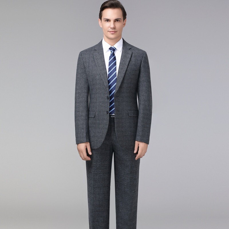 High-End Wool Suit Suit for Men, Autumn and Winter New Business Formal Suit, Middle-Aged Casual Dad Wool Jacket