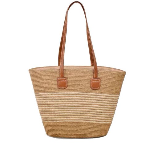 New Style Grass Woven Women's Summer Handbag Beach Tote Bag Large Capacity Weaving Single Shoulder Bag High-end Bucket Bag