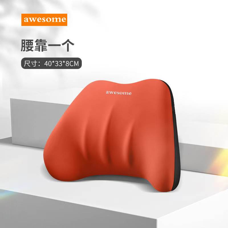 Car Headrest Lumbar Pillow Cushion Car Driving Backrest Car Waist Support Lumbar Neck Pillow Waist Support Pillow