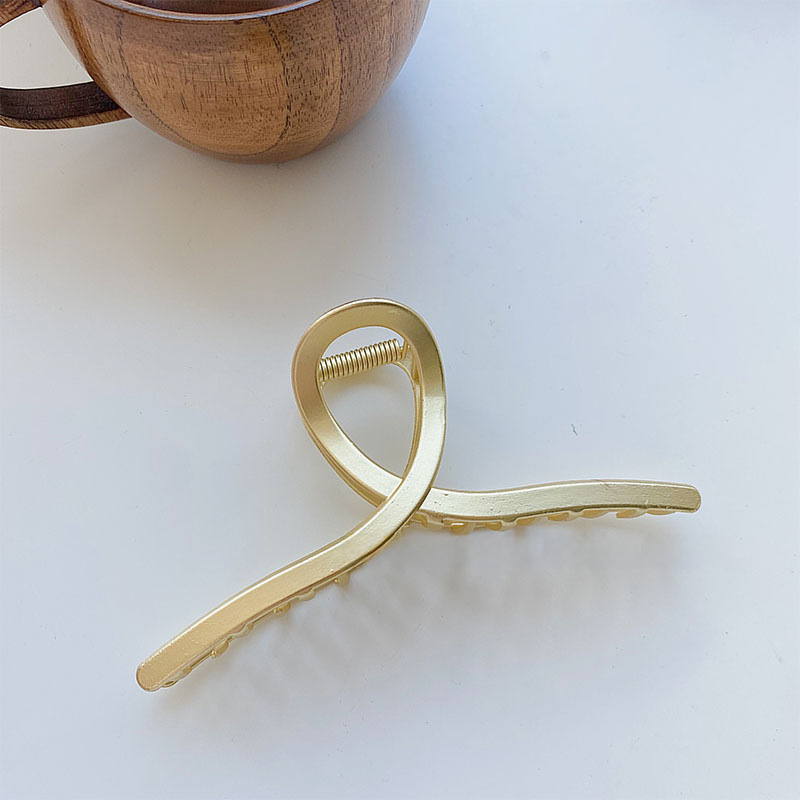 Cold style temperament hair large metal grip clip color plating sweet fairy hair grip Korean style ins female hair accessories_voghion.com