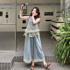 女装夏装！2026夏季新款牛仔蕾丝套