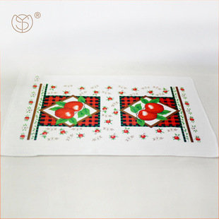 Factory Supply Polyester Brocade Microfiber Sublimation Foreign Trade Tea Towel High Elastics Silk Dense Edge Kitchen Towel