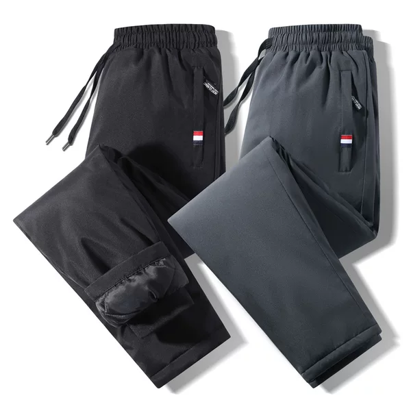 Large Size Winter down Cotton Pants, Thickened and Loose-Fitting, Men's Windproof and Warm Sweatpants, Sports Pants, Cold-Proof