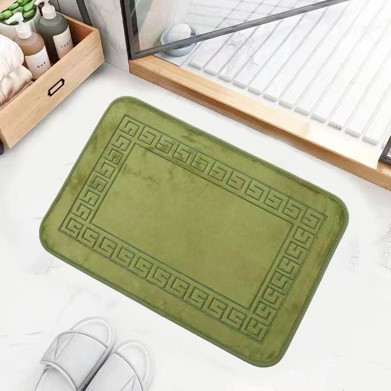 Toalla de suelo antideslizante de lana de coral al por mayor 40*60 casa de familia baño baño alfombra de baño toalla de suelo de comercio exterior absorbente personalizado