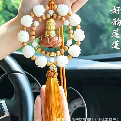 Şaftalı Ağacı Lotus Güzgü Bəzəyi, Boxwood Buda Avtomobil Asqısı, Yüksək Səviyyəli Aksesuar