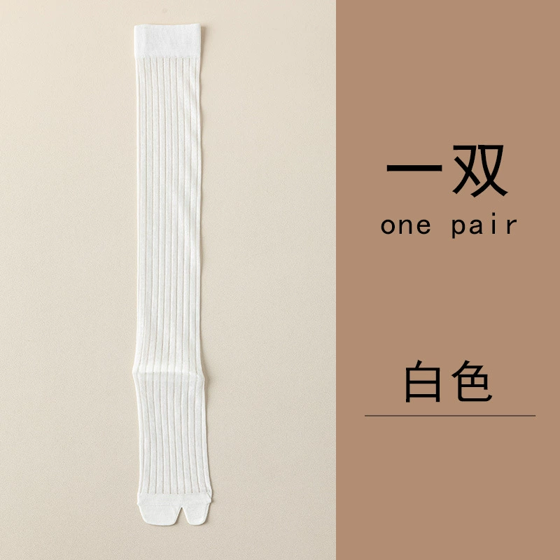 Split-Toe (Tabi) Calf Socks, Women's Summer Mesh Knee-High, Cotton Blend, Size 35–40
