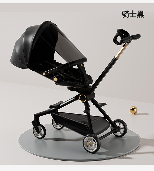 儿童遛娃神器轻便可折叠婴儿推车可坐可双向平躺婴儿四轮推车详情22