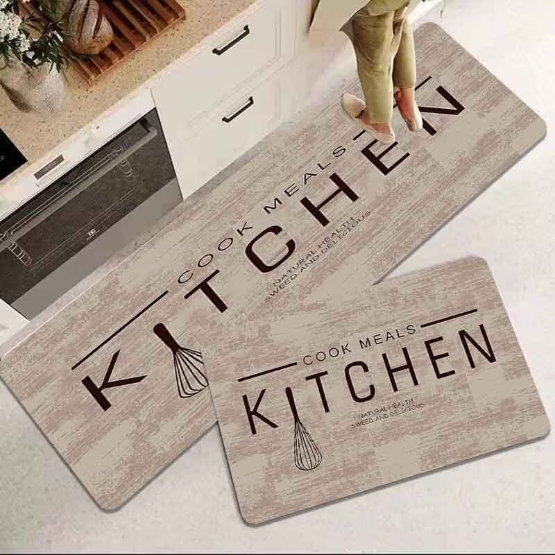 Amazon transfronterizo alfombra de restaurante anti-deslizante retro americana resistente a la suciedad absorción de agua absorción de aceite alfombra de cocina