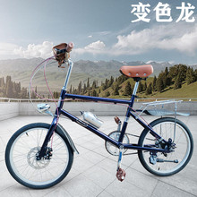 出口日本自行车20寸轮经通勤城市代步铝合金内三速公路车复古日式