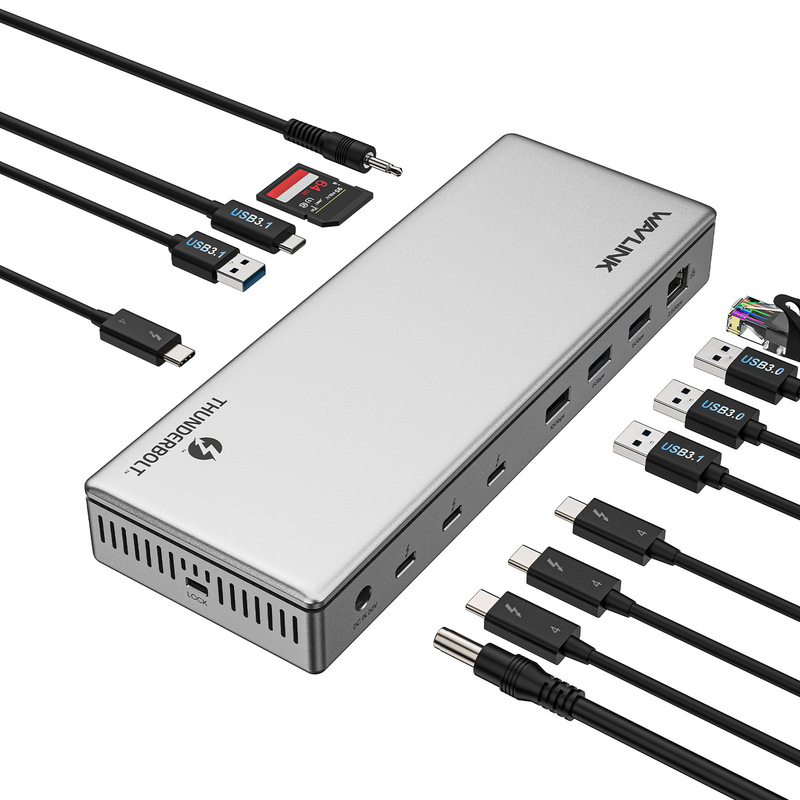 Wavlink Supports 2.5g Ethernet Thunderbolt 4-Wire/Front Station Single 8K or Dual 4K Monitor