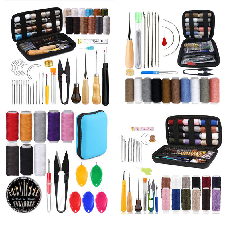 Cross-Border Hot-Selling Leather Craft Tools 29-Piece Set Hand Sewing Kit DIY Sewing Needle Canvas Thread Combination Set