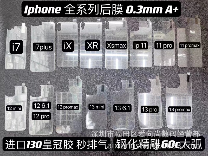 Suitable for Apple 13 Back Film Tempered Film iPhone 13 PRO Front and Rear Mobile Phone Film 12promax Hd Lens Film