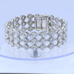 European and American Fashion Stylish Exaggerated 925 Silver Moissanite Zircon Bracelet Multi-Layer Full Diamond Cross Bracelet Bracelet Manufacturer
