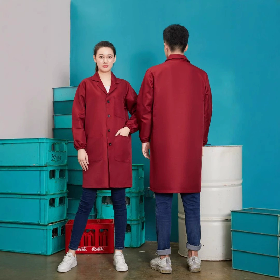 Синее пальто, рабочая одежда, длинные мужские и женские с длинными рукавами, одежда для страхования труда