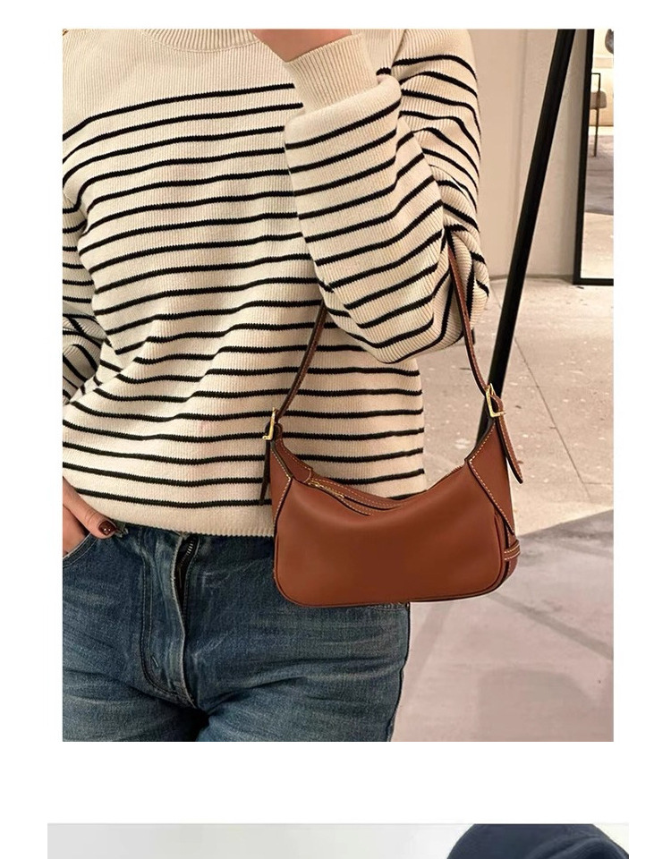 Pomlad in poletje 2024 Nova usnjena torba za cmoke Triumphal Arch Romy pod pazduho, ročna torba za čez ramo, majhna torba za čez ramo_voghion.com