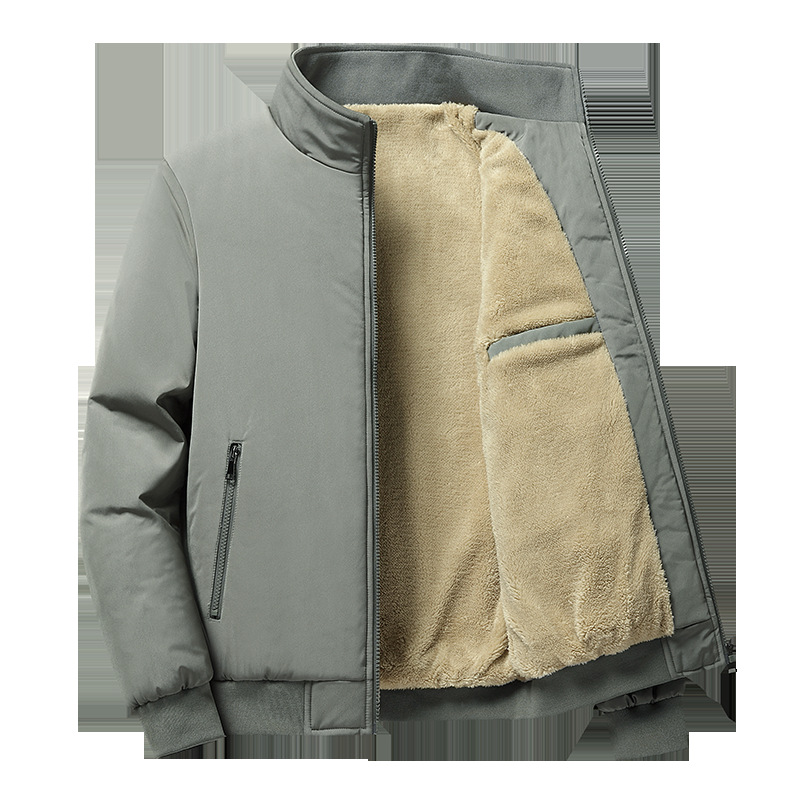 M-8XL plus fat talla grande chaqueta casual de cuello alto de nuevo estilo para hombre otoño e invierno moda salvaje chaqueta suelta fábrica