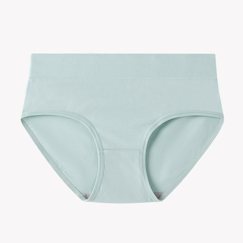 Summer women's underwear pure cotton 5A antibacterial crotch seamless solid color girl's mid-waist pure cotton briefs