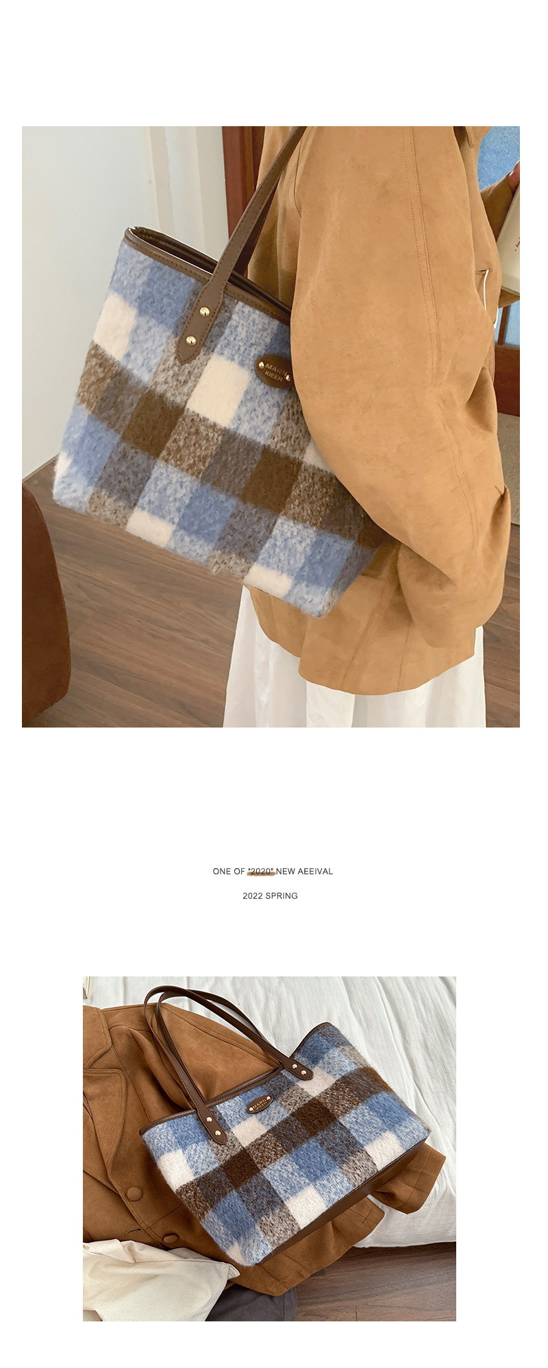 Koreanische High-End-Version mit hoher Kapazität, tragbar für Damen 2023, modische Umhängetasche aus Wollkaro_voghion.com