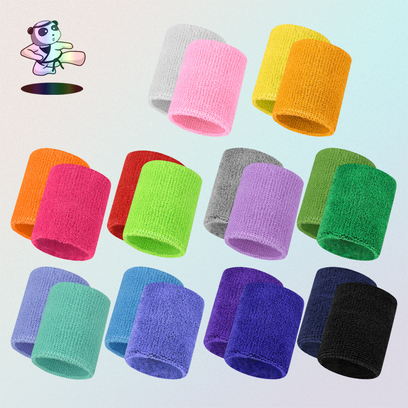 Toalla de algodón deportiva caliente personalizada Correa deportiva profesional pie baloncesto sudor-absorbente correa de muñeca fitness protección de la muñeca