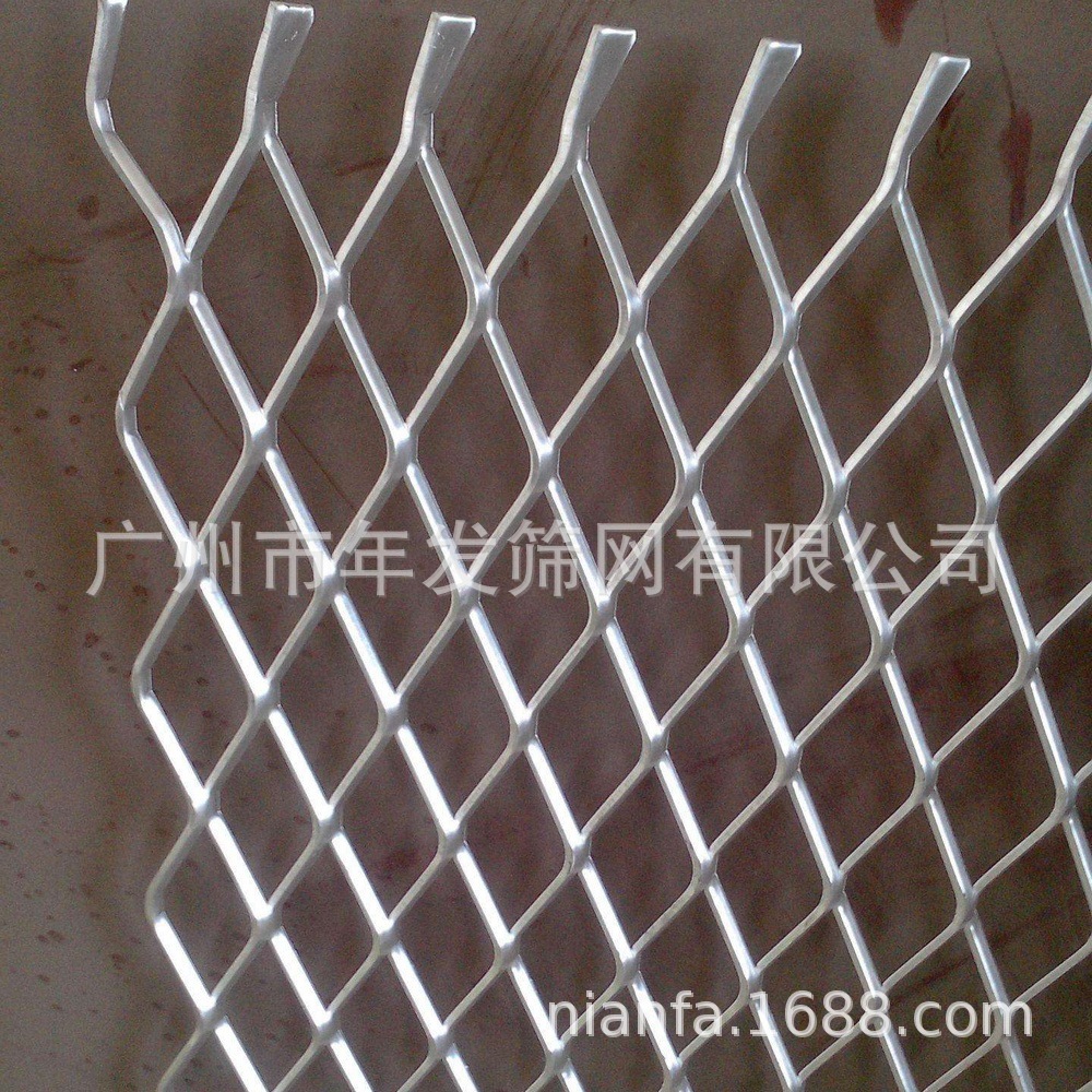 年发厂家直供金属拉伸网 天花板装饰铝板网 菱形吸音铝网