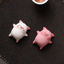 紫砂茶宠猪摆件手工十二生肖猪茶玩躺平猪呆萌可爱茶到茶桌配件